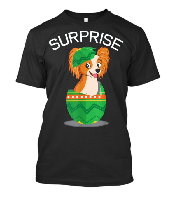 Surprise Papillion Dog Easter Eggs Ts T-Shirt