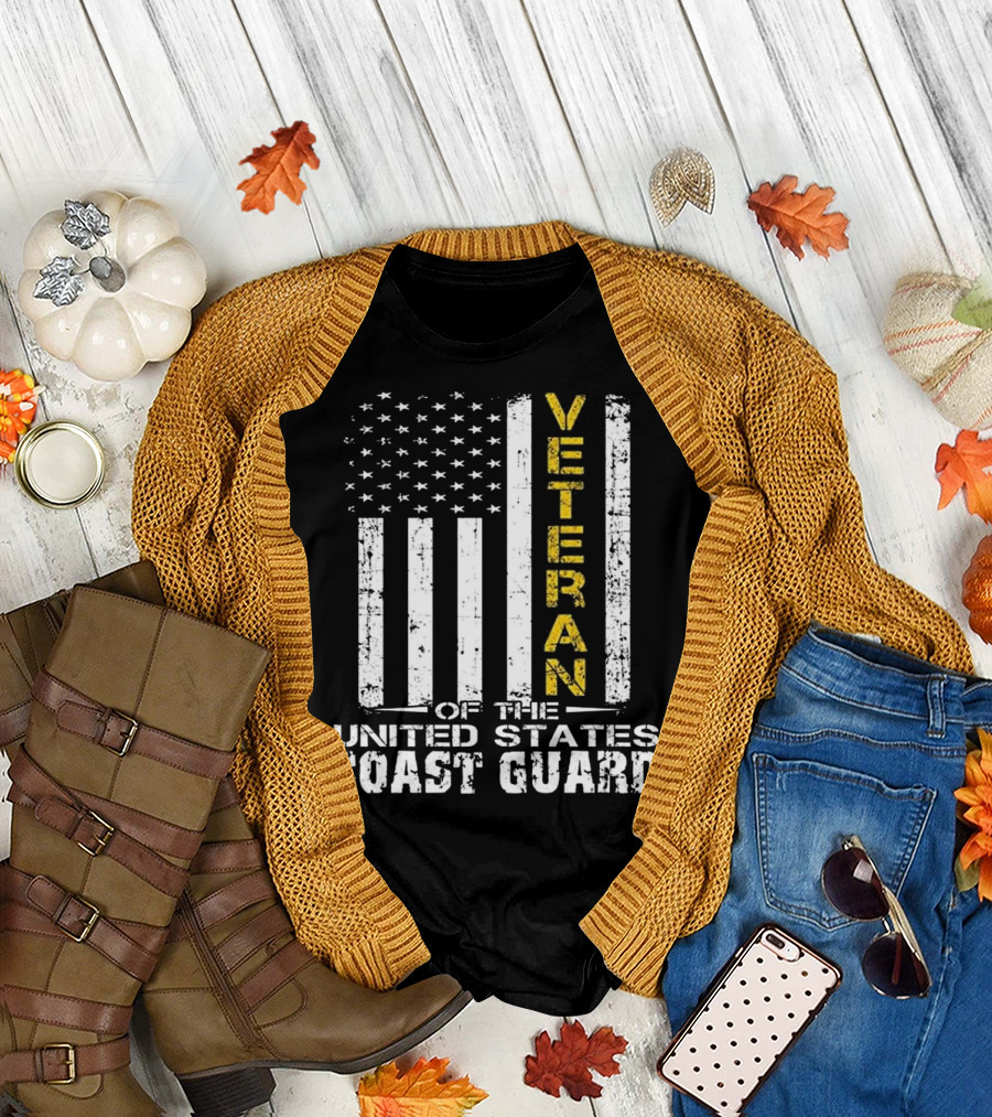 Veteran of the United States Coast Guard Flag T-Shirt