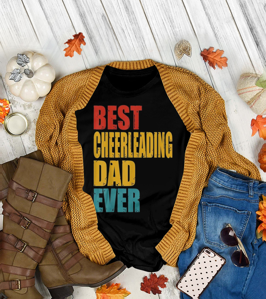 Vintage Best Cheerleading Dad Ever T-Shirt