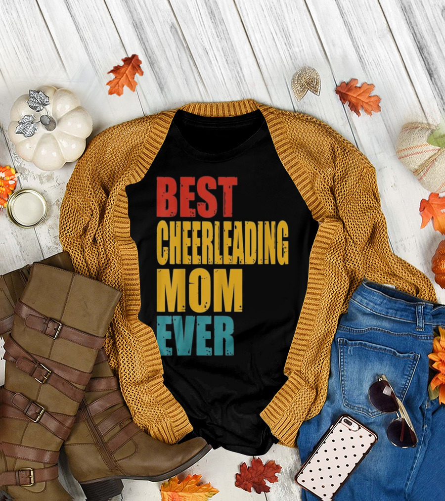 Best Cheerleading Mom Ever Vintage T-Shirt