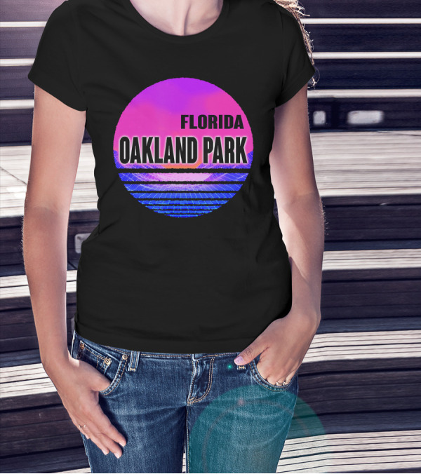 Florida Oakland Park Vaporwave Vintage T-Shirt