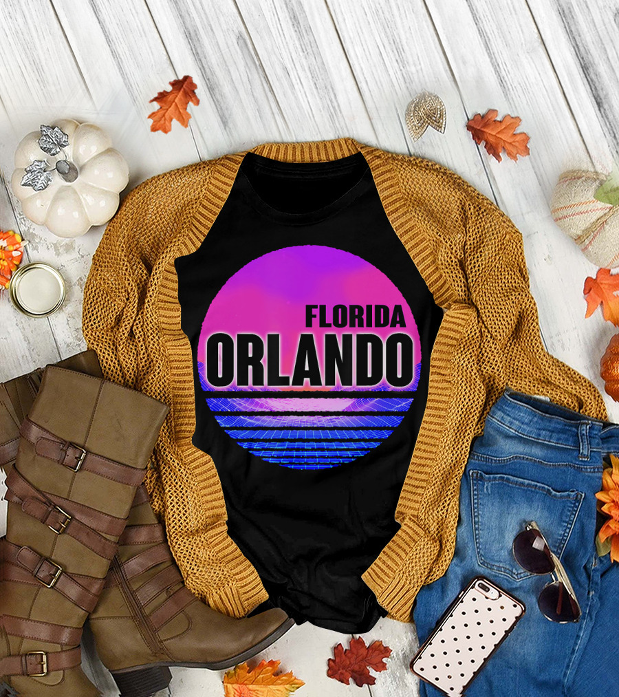 Orlando Florida Vintage Vaporwave T-Shirt
