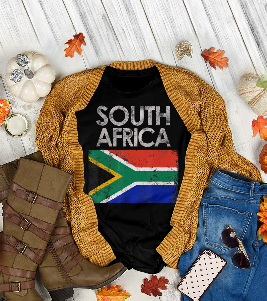 Vintage South Africa Flag Pride T-Shirt