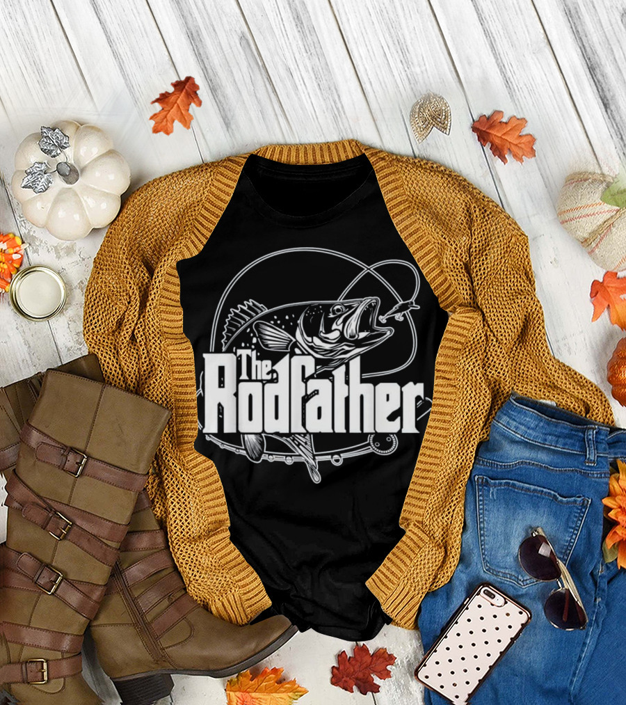 The Rodfather Fishing Humor T-Shirt
