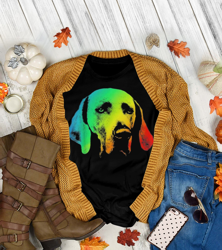 WEIMERANER LABRADOR Colorful Rainbow Ret Dog T-Shirt