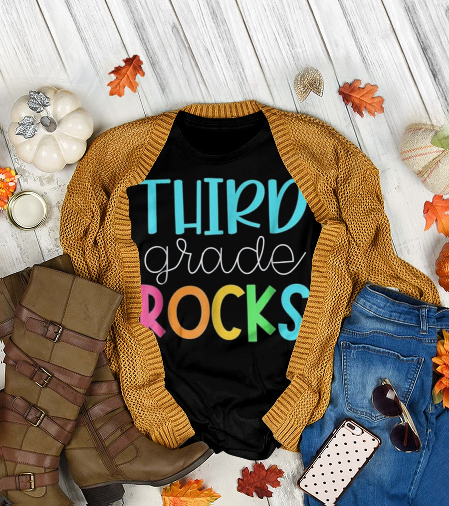 Third Grade Rocks Teacher Team 3rd Grade T-Shirt