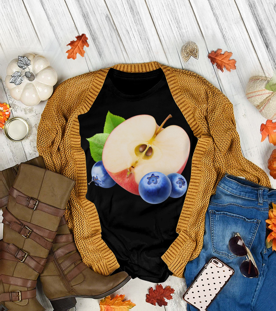 Apple And Blueberries Still Life T-Shirt