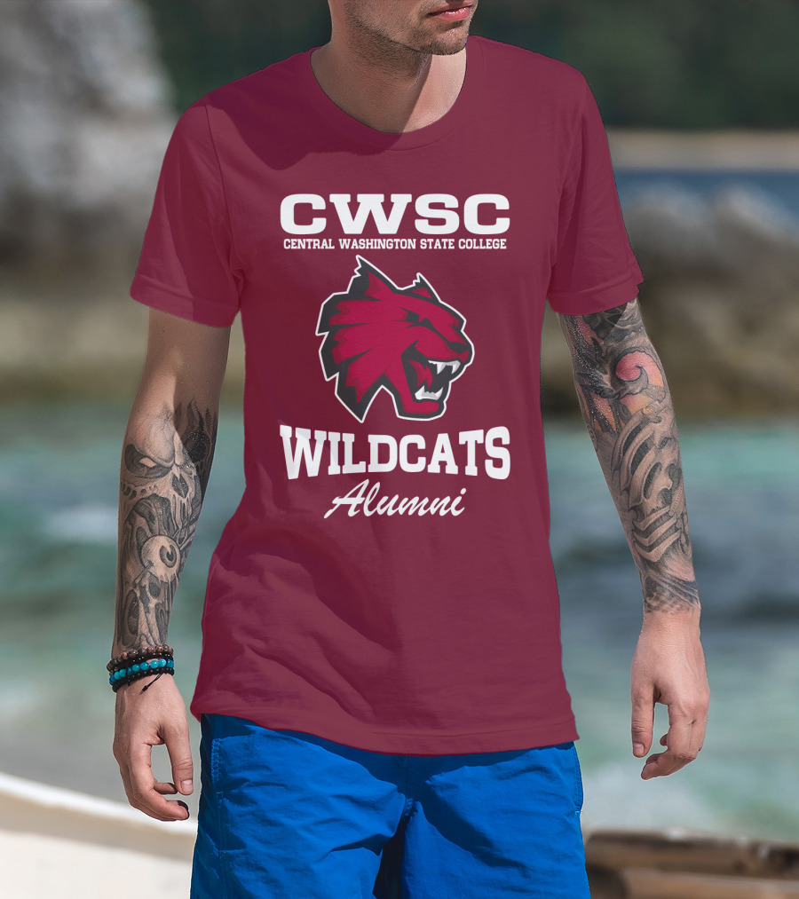 CWSC Central Washington State College Wildcats Alumni T-Shirt