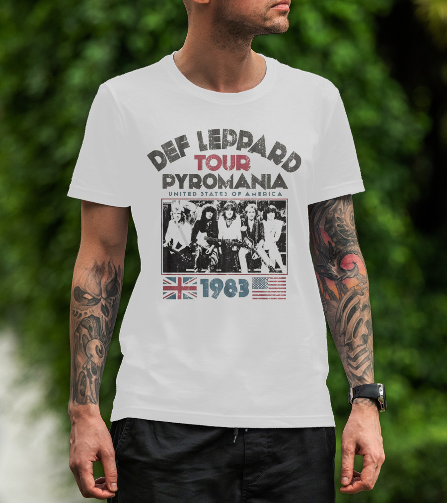 Def Leppard Tour Pyromania United States Of America 1983 T-Shirt