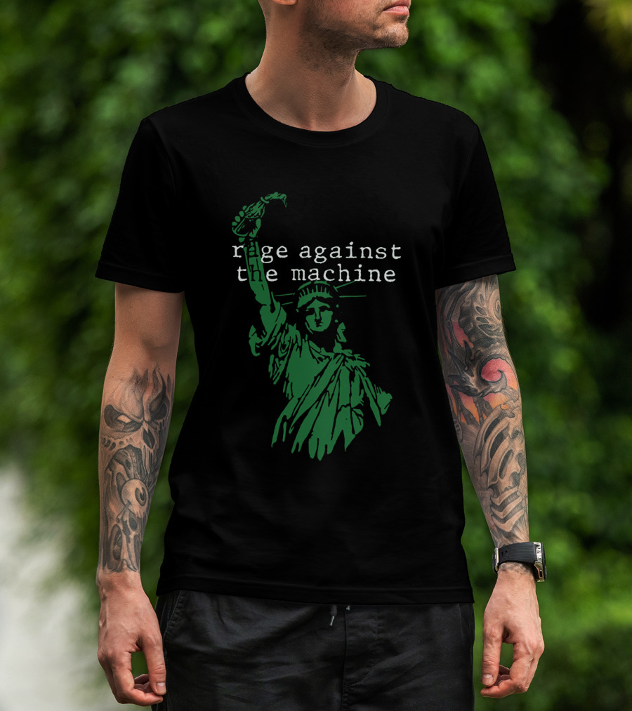 Rage Against The Machine Statue Of Liberty Green T-Shirt
