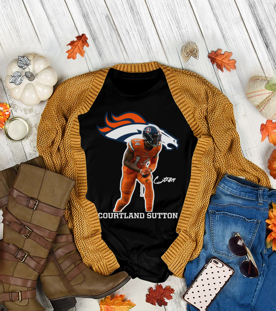 Courtland Sutton Denver Broncos Football Player #14 T-Shirt