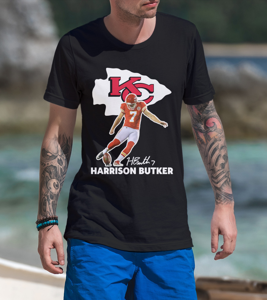 Harrison Butker Kc Chiefs Football Signature Kick T-Shirt