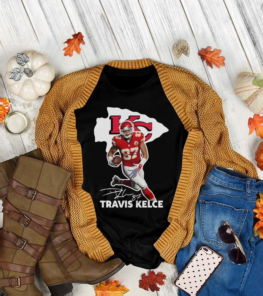 Travis Kelce 87 Kansas City Chiefs Football T-Shirt