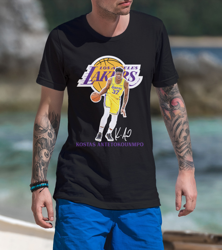 Kostas Antetokounmpo Los Angeles Lakers 37 La12 T-Shirt