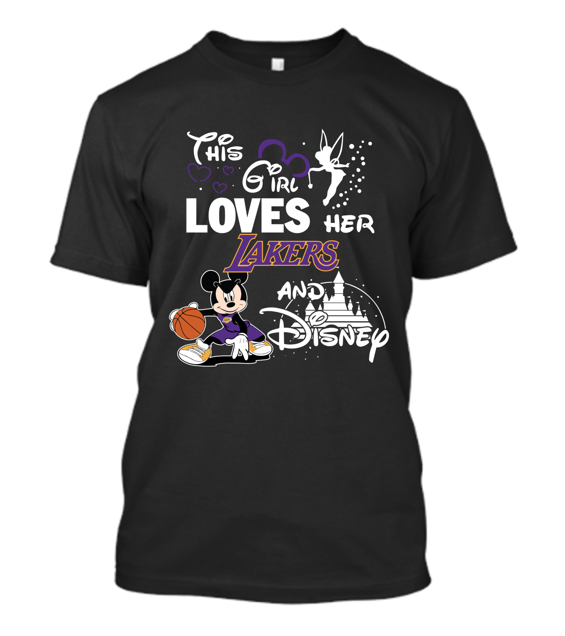 This Girl Loves Her Lakers And Disney T-Shirt