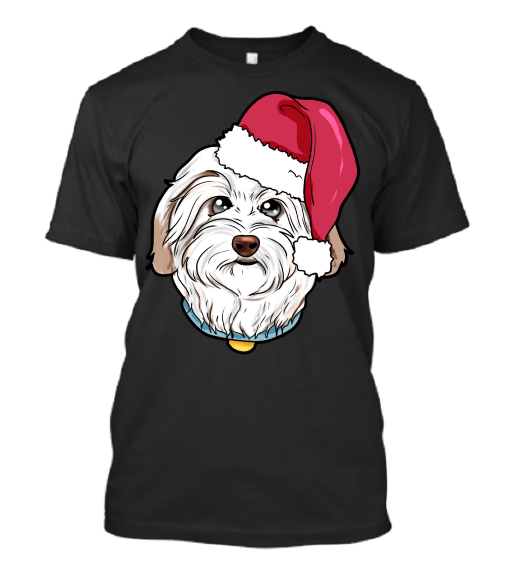 Havanese Dog Christmas Hat Present Maltese T-Shirt