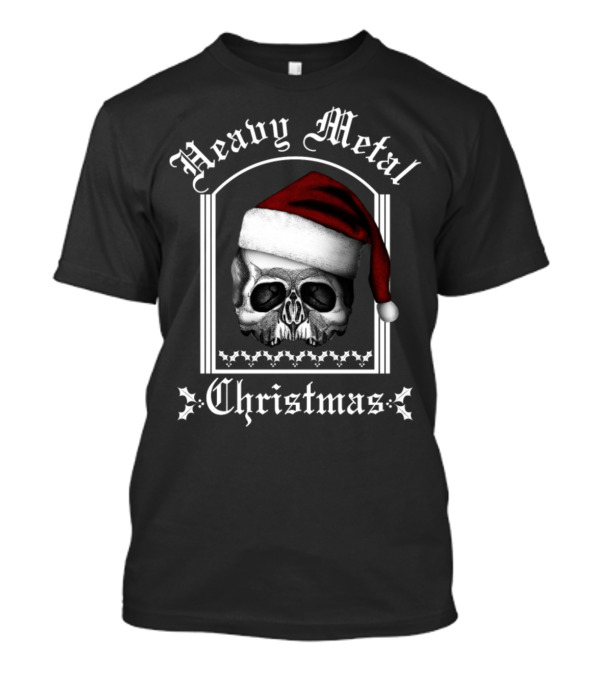 Heavy Metal Christmas Skull Santa Hat BLS T-Shirt