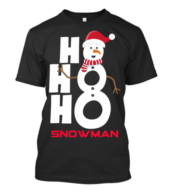 Ho Ho Ho Santa Hat Snowman T-Shirt