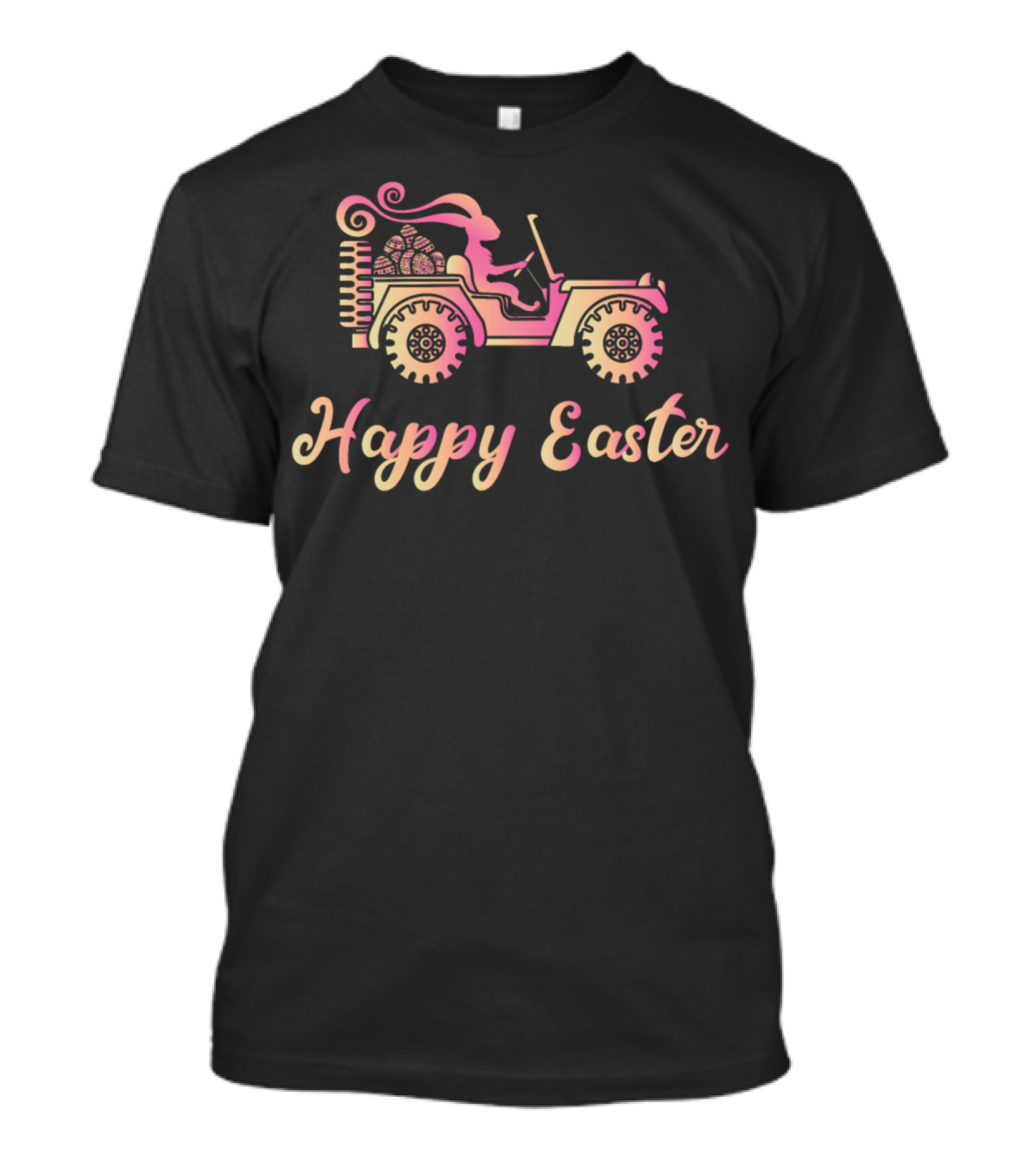 Happy Easter Jeep With Rabbit Driver And Long Ears T-Shirt