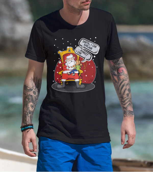Santa I Can Explain Honest Sitting Fun Snowflake Bag Chair T-Shirt