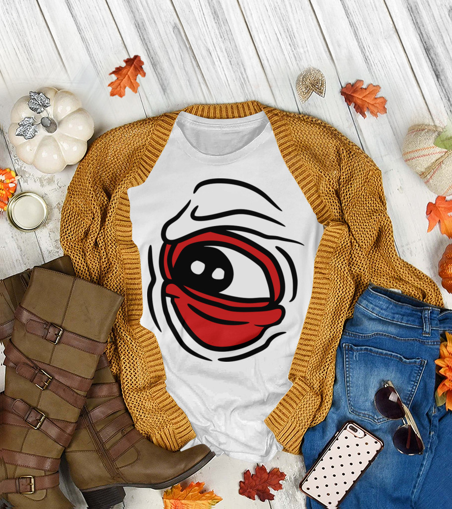 Big Giant Creepy Monster Eye Halloween Horror T-Shirt