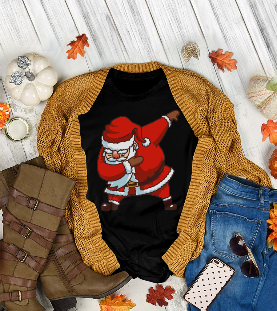 Santa Claus Dabbing Christmas Dance Pose T-Shirt