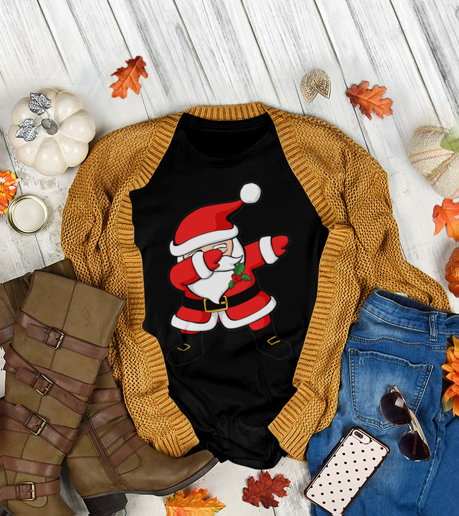 Dabbing Santa Claus Christmas Dab Dance Festive Holiday T-Shirt