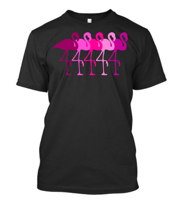 Flamingo Flamingos 4444 Pink Colorful Walk T-Shirt