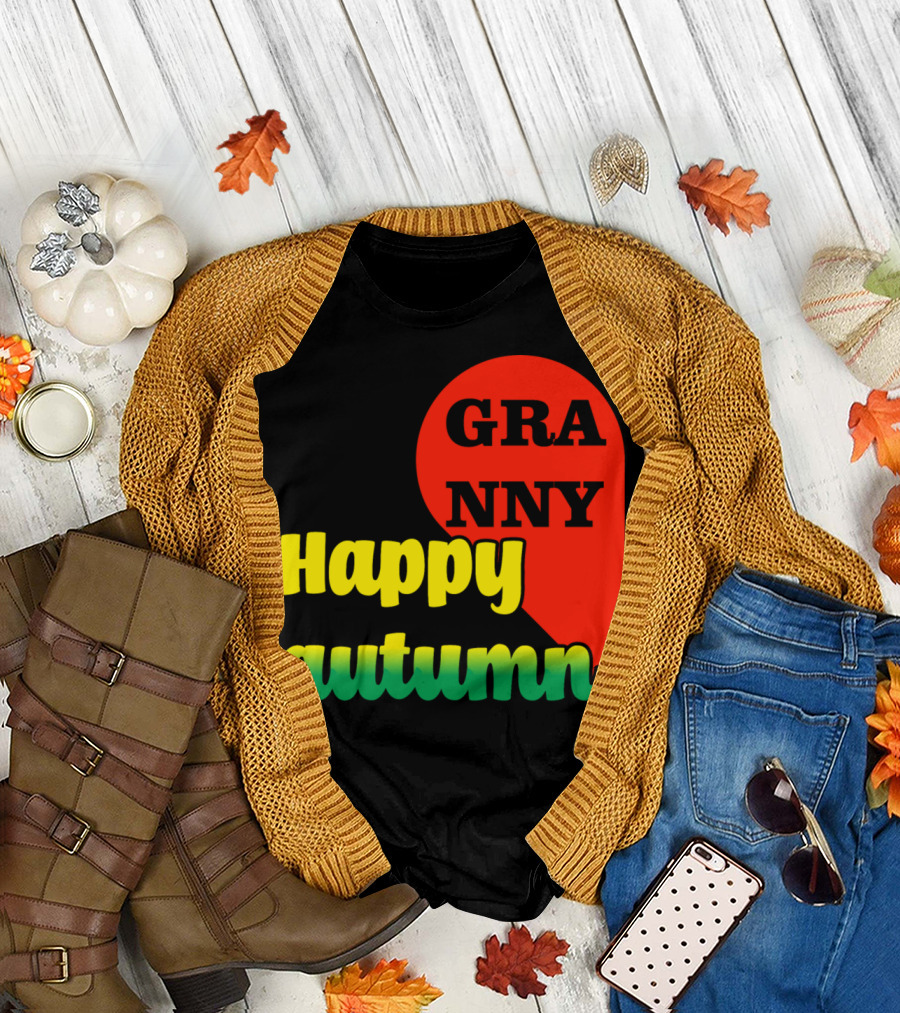 Granny Happy Autumn Family Best Friends T-Shirt