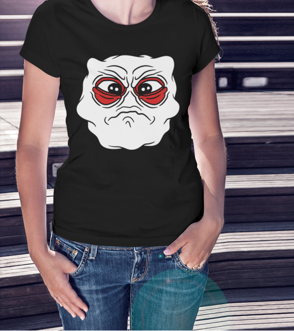 Sad Crying Face With Big Eyes And Fluffy Unhappy Expression T-Shirt