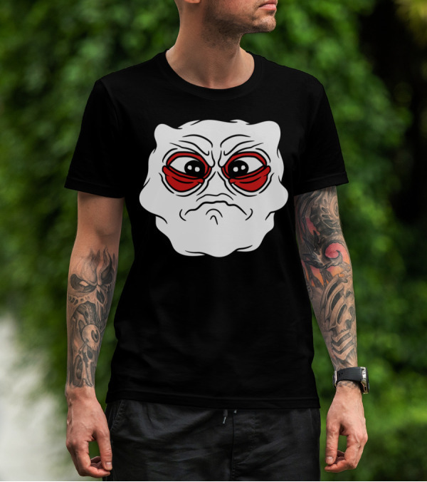 Sad Crying Face With Big Eyes And Fluffy Unhappy Expression T-Shirt