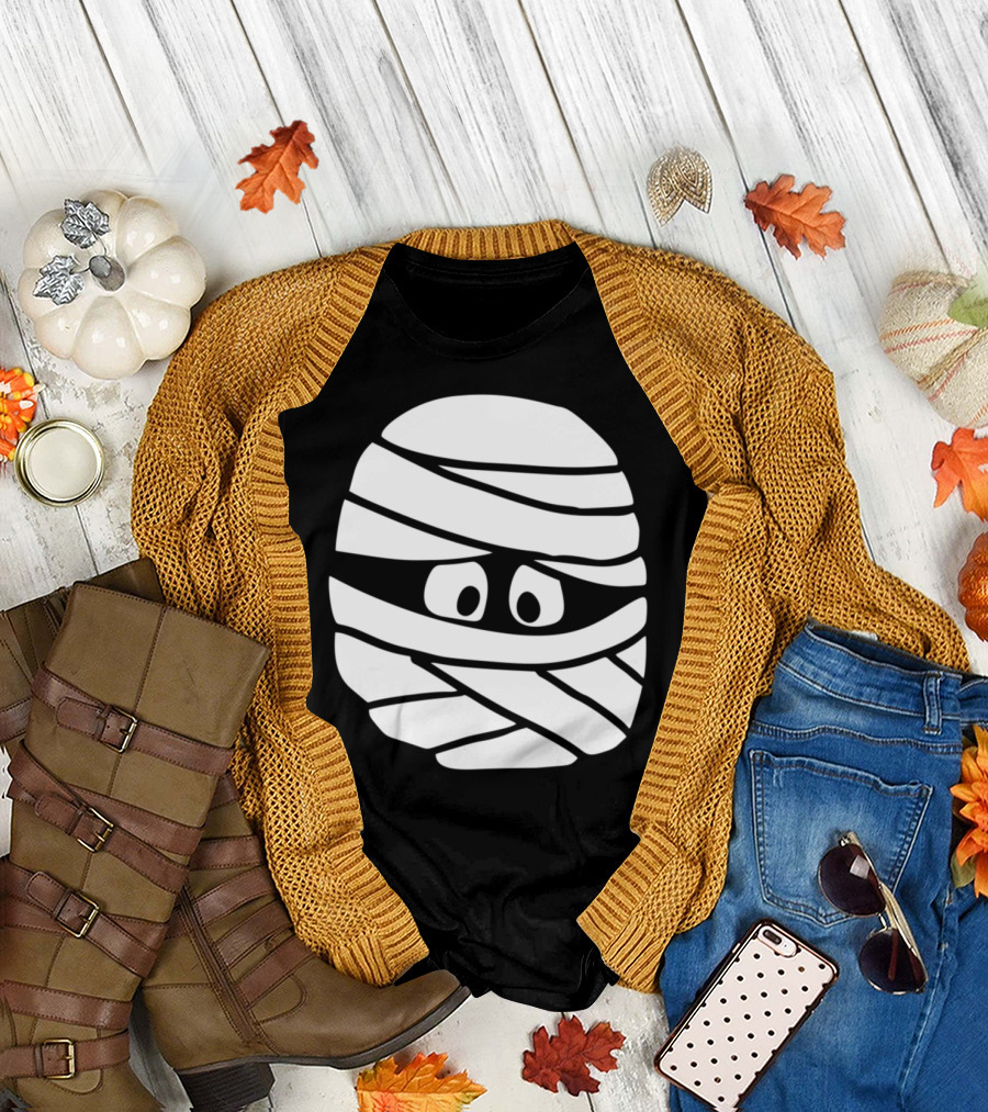 Mummy Face Wrapped Eyes T-Shirt