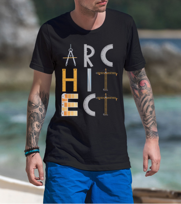 ARCHITECT Architecture Tools And Cranes T-Shirt