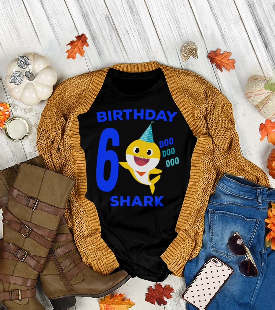 Birthday Shark 6 Doo Doo Doo T-Shirt