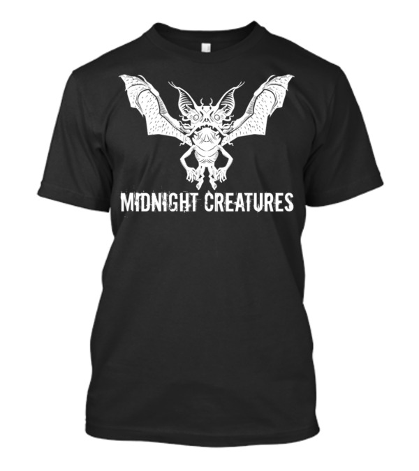 Midnight Creatures Bats Halloween Insomniac T-Shirt