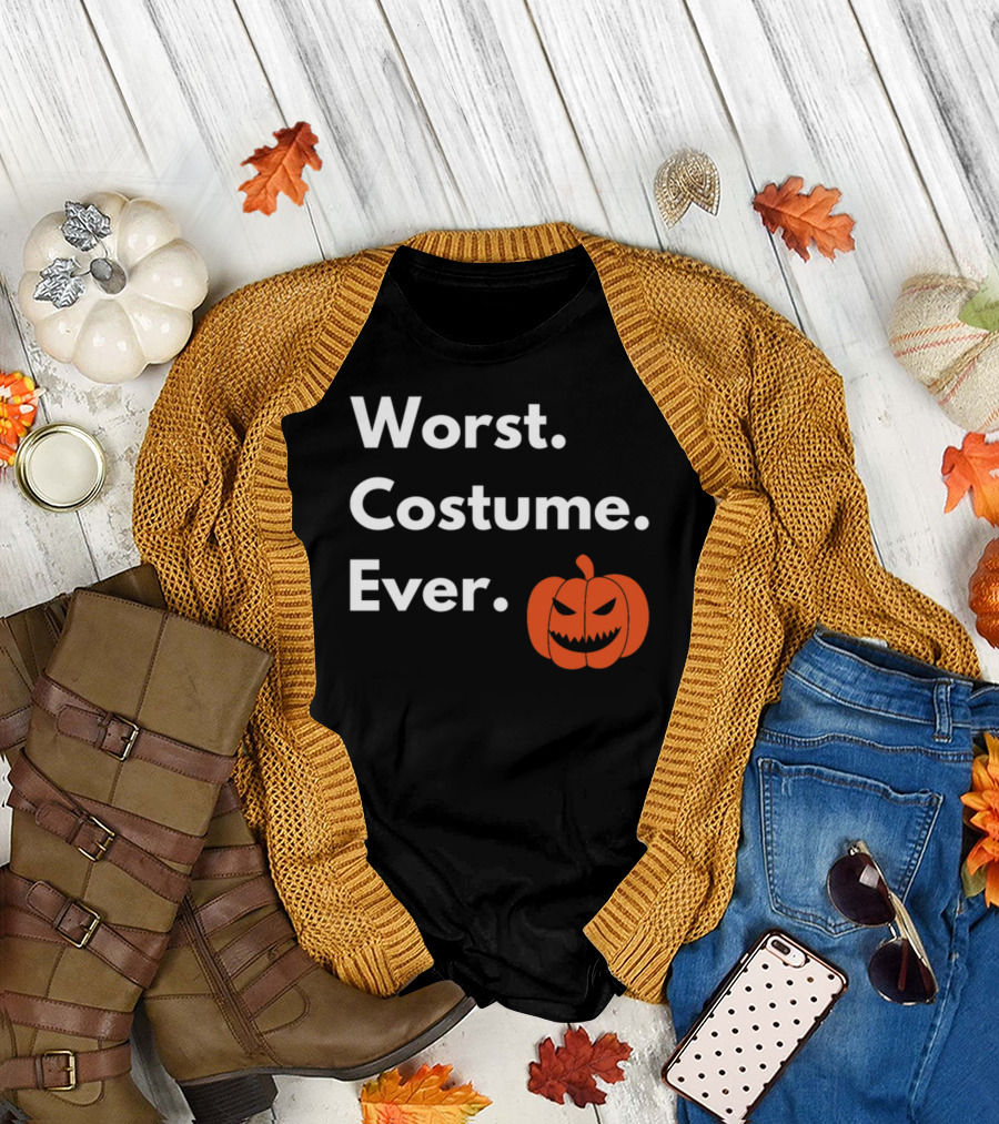 Worst. Costume. Ever. Angry Pumpkin Halloween T-Shirt