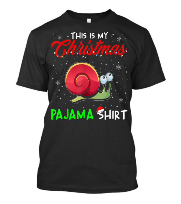 This Is My Christmas Pajama Shirt Cute Snail T-Shirt