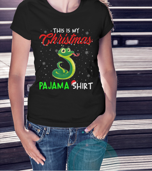 This Is My Christmas Pajama Shirt Cute Snake T-Shirt