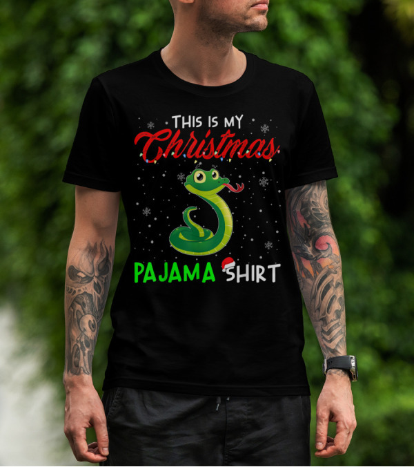 This Is My Christmas Pajama Shirt Cute Snake T-Shirt