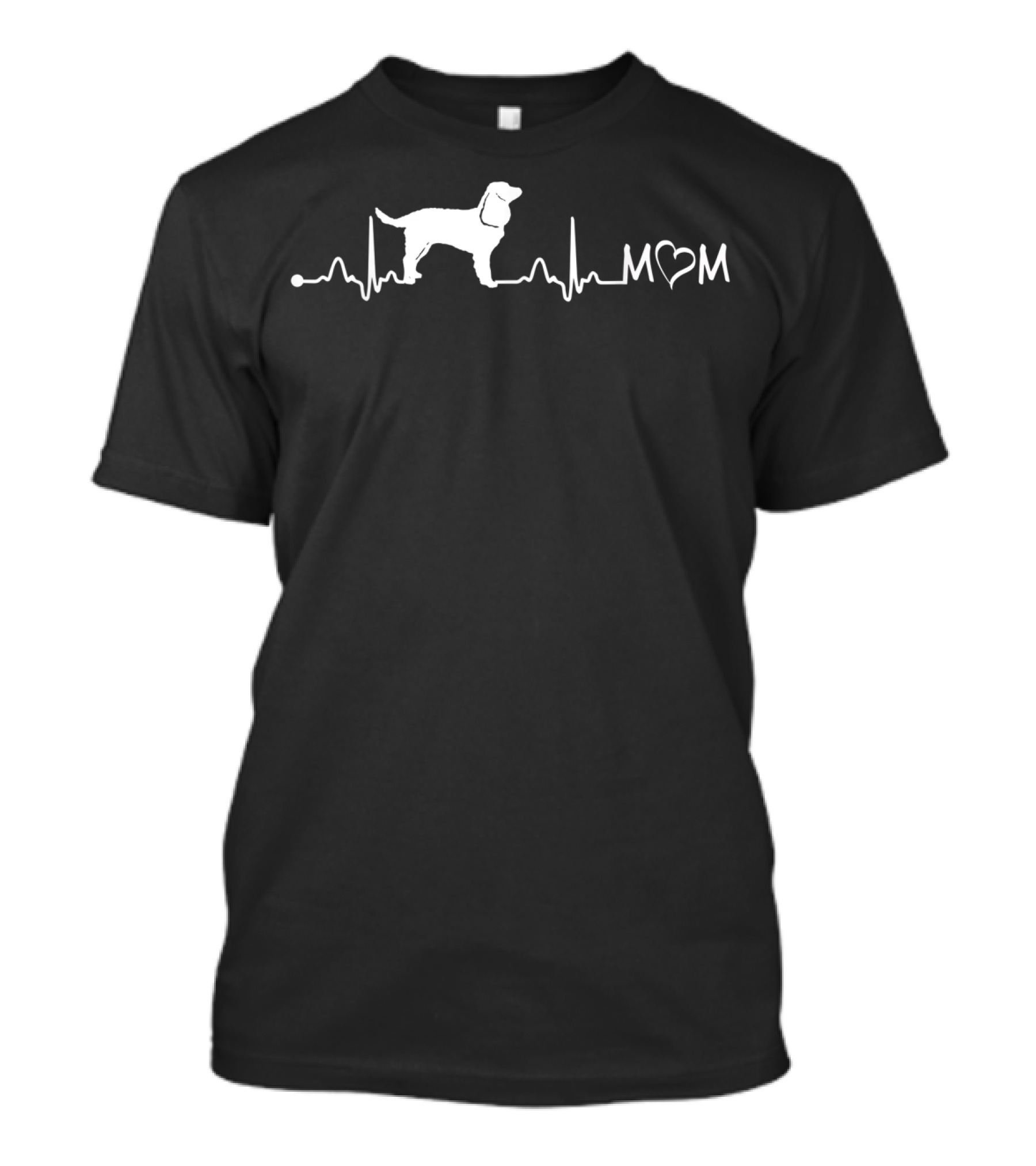 Heartbeat Ekg American Water Spaniel Dog Mom T-Shirt