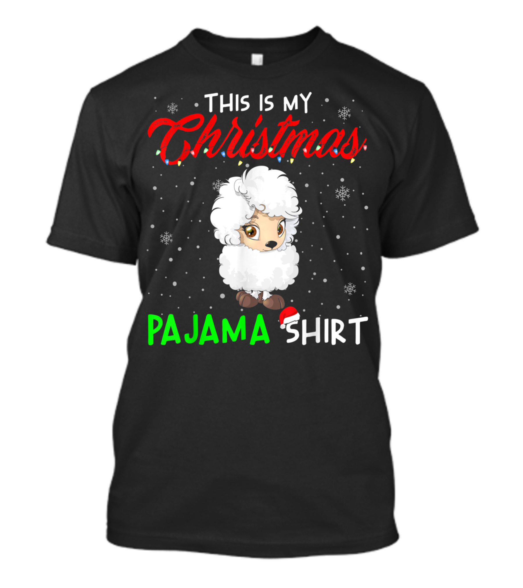 This Is My Christmas Pajama Shirt Cute Sheep T-Shirt