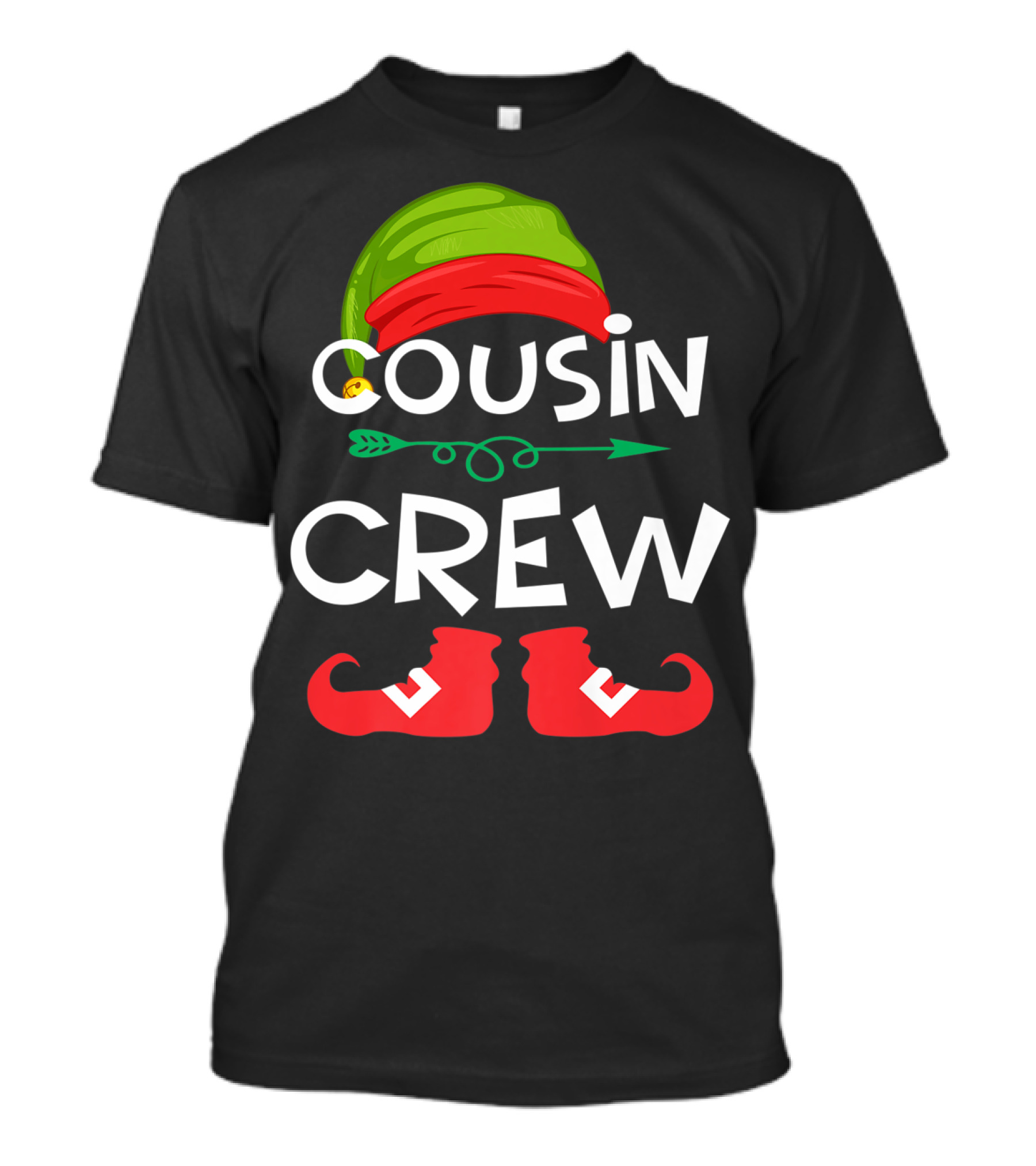 Cousin Crew Elf Hat And Shoes Christmas Elves Family T-Shirt