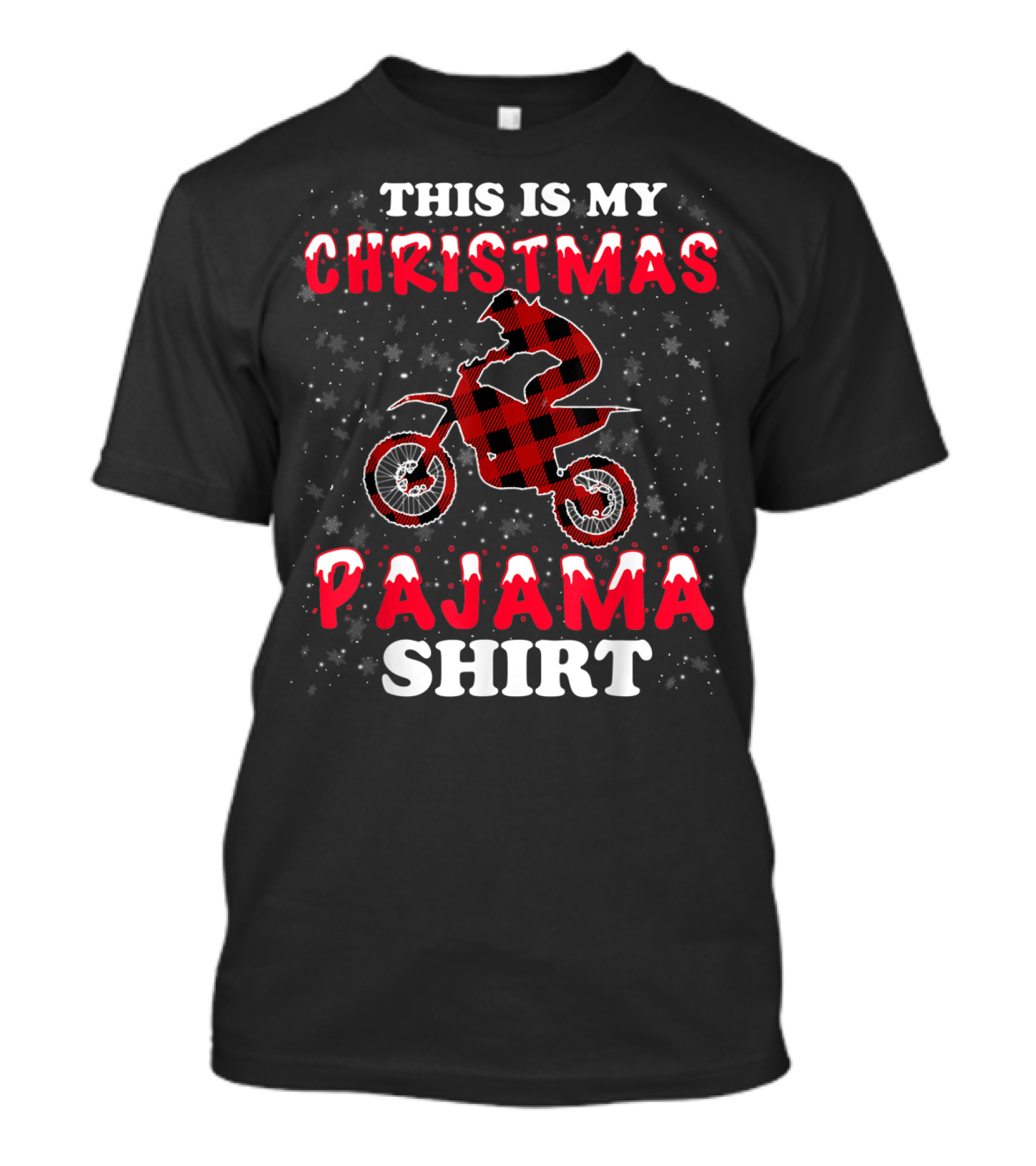 This Is My Christmas Pajama Shirt Dirt Bike Motocross Biker T-Shirt