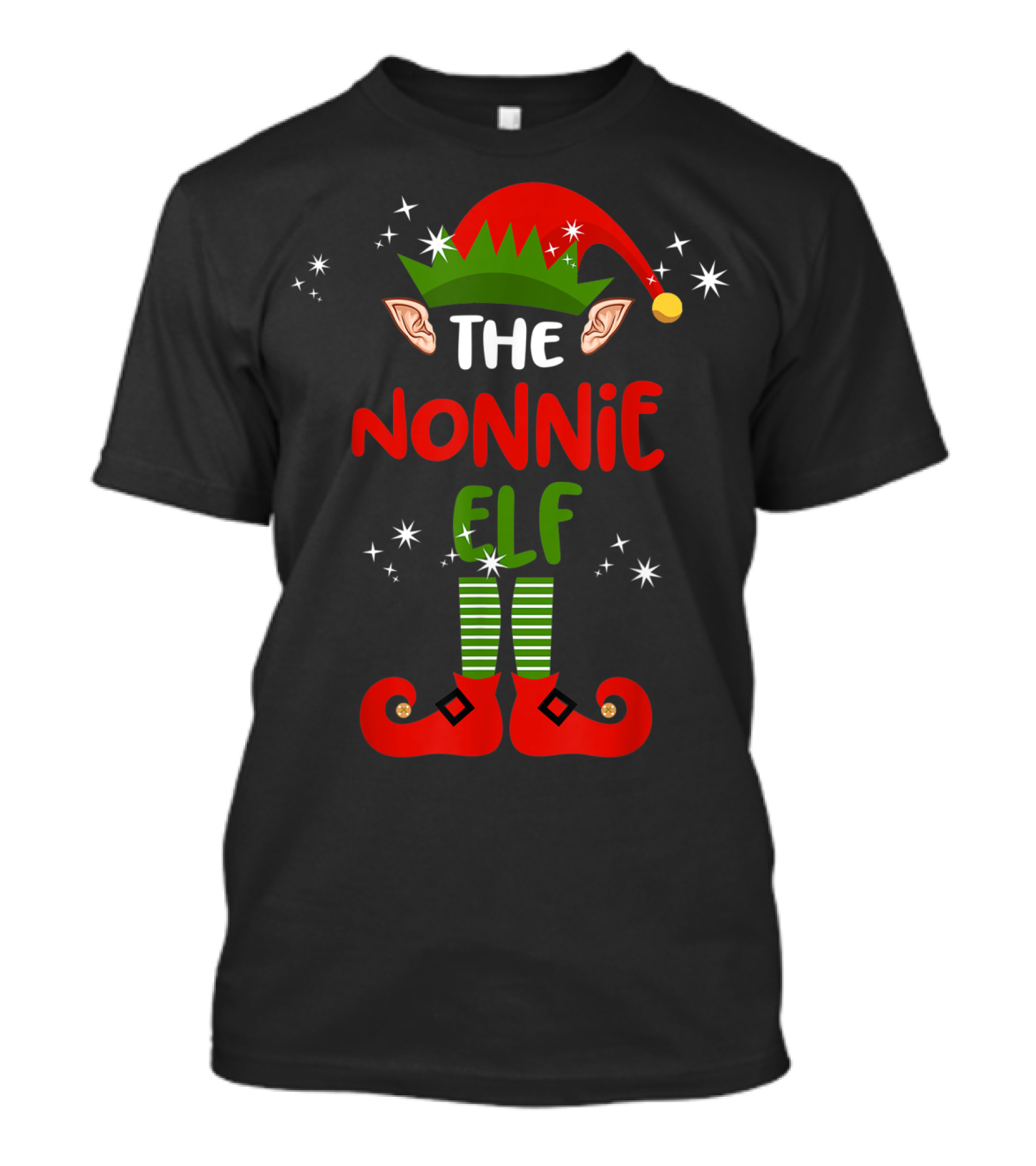 The Nonnie Elf Funny Christmas Elf Holiday T-Shirt