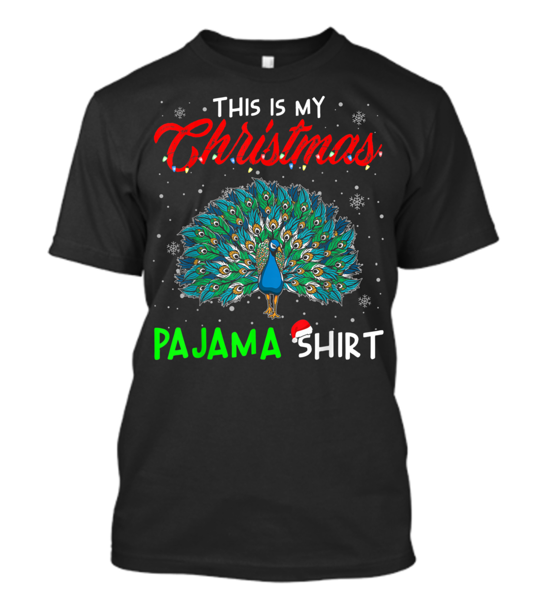 This Is My Christmas Pajama Shirt Cute Peacock T-Shirt