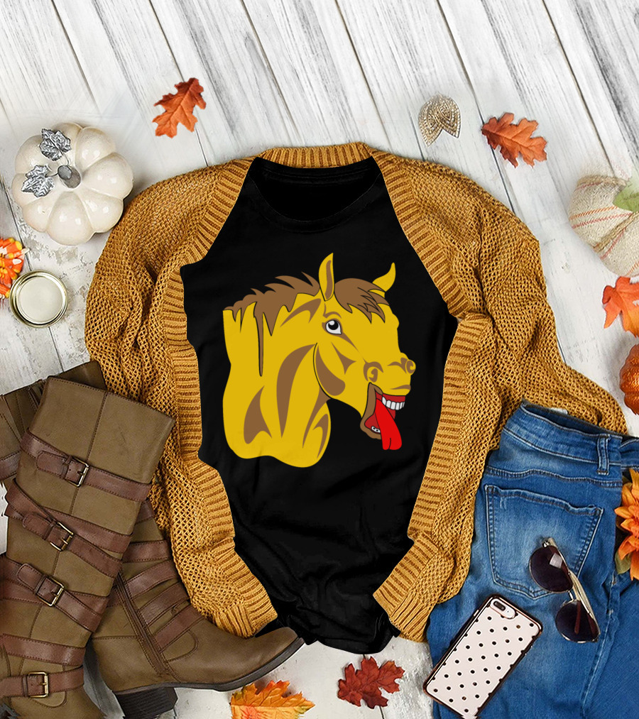 Horse Head Funny Picture with Tongue Out T-Shirt