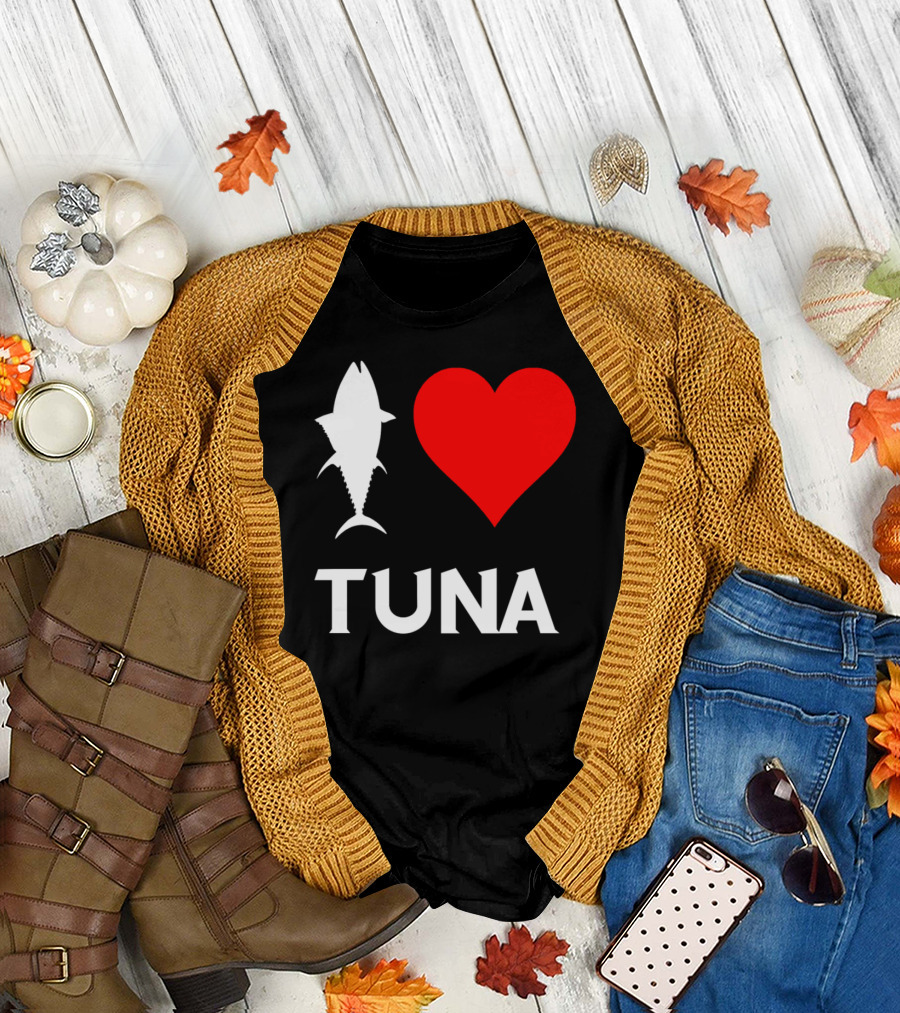 I Love Tuna Heart Fish T-Shirt