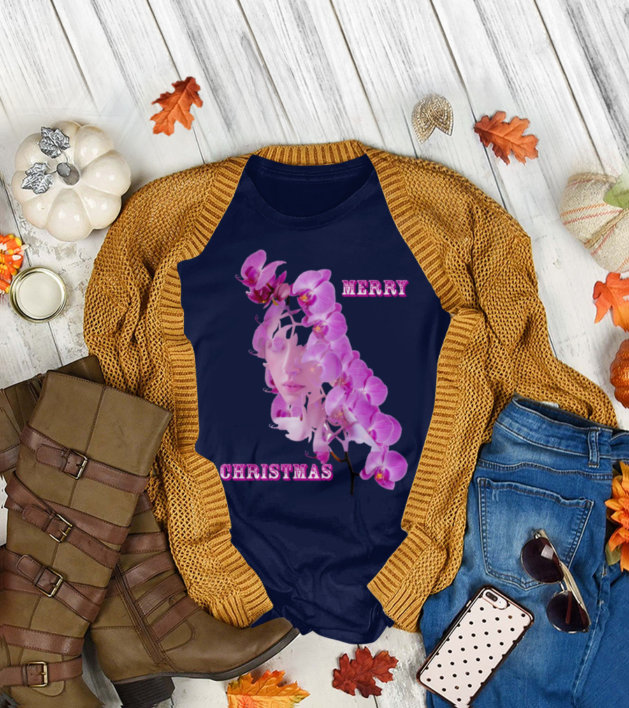 Merry Christmas Orchid Queen T-Shirt