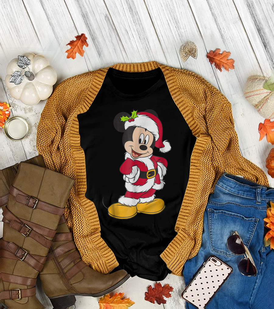 Disney Holiday Mickey Mouse Santa T-Shirt