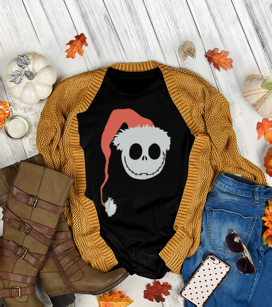 New Nightmare Before Christmas Jack Santa Hat T-Shirt